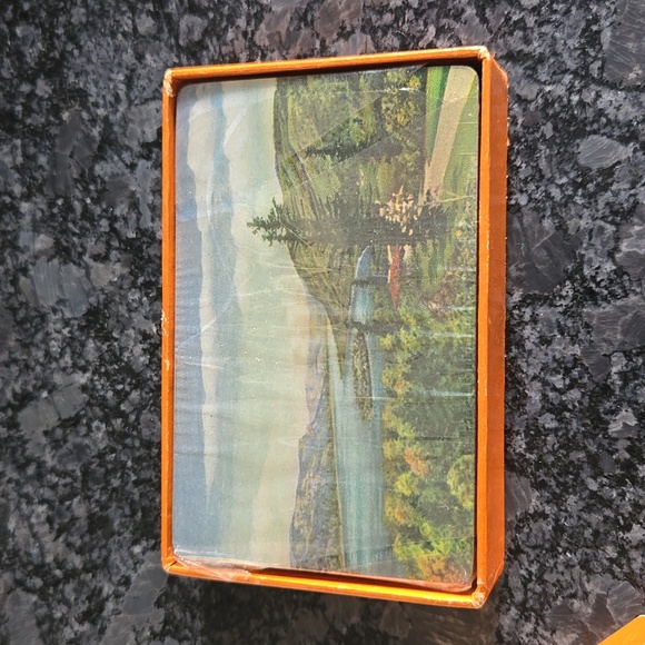 Vintage "Kibitzer" Sealed Pinochle Playing Cards with Scenic Lake Design - Picture 2 of 12